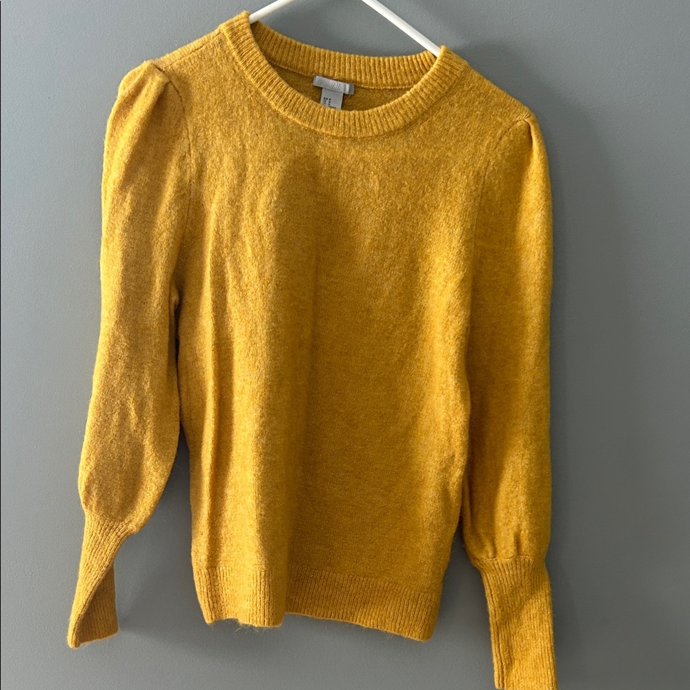 H&M Yellow Crew Neck Sweater